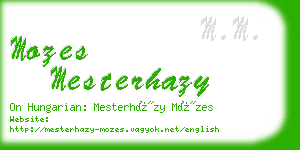 mozes mesterhazy business card